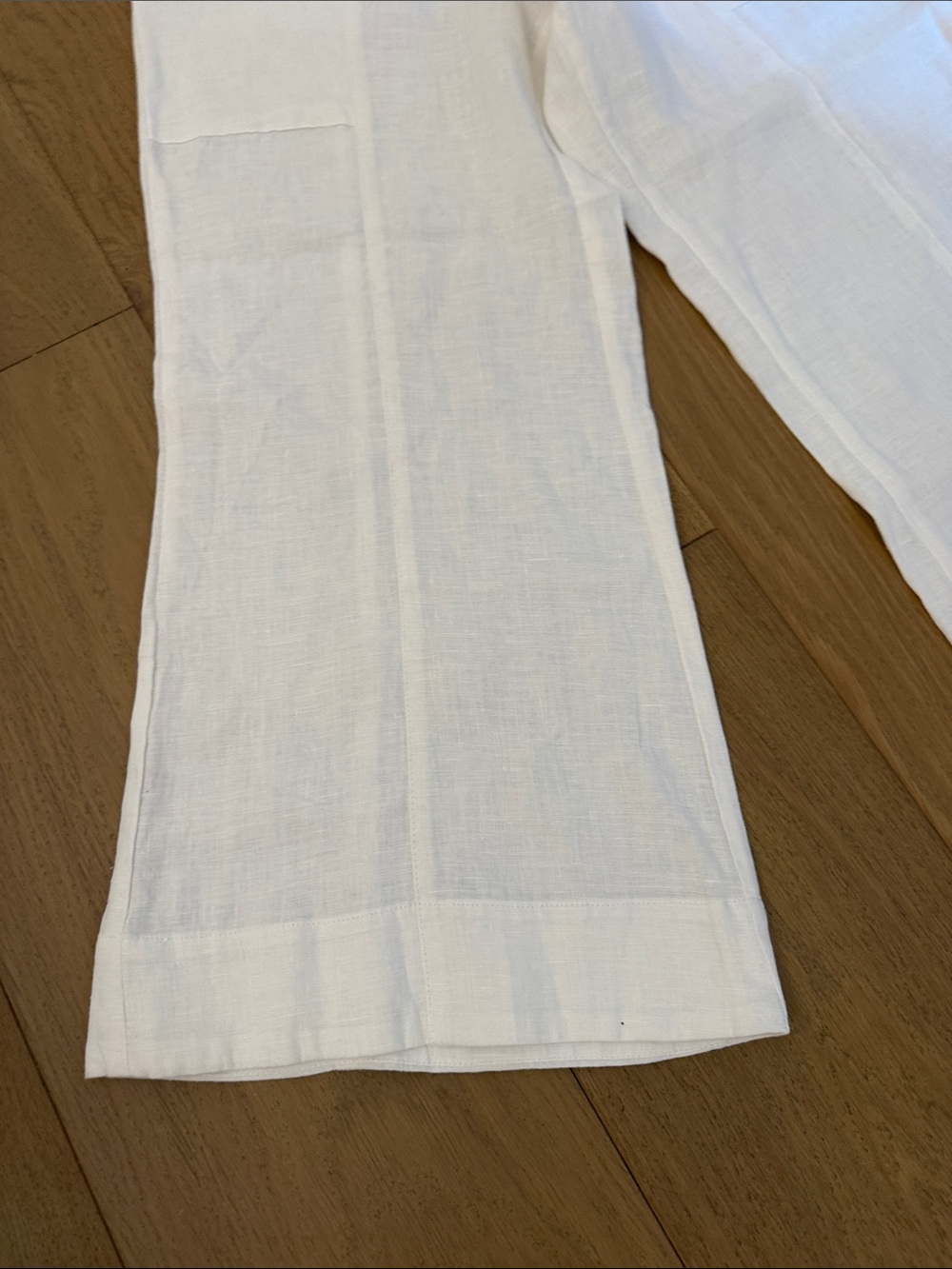 ivy jane White Wide-Leg linen Pants - Picture 4 of 5
